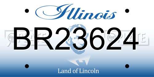 BR23624 Illinois License Plate