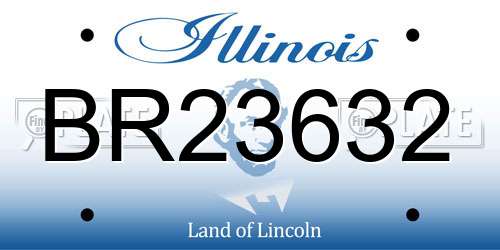 BR23632 Illinois License Plate