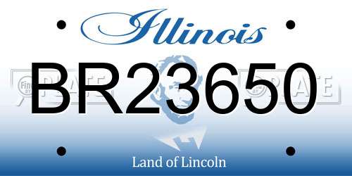 BR23650 Illinois License Plate