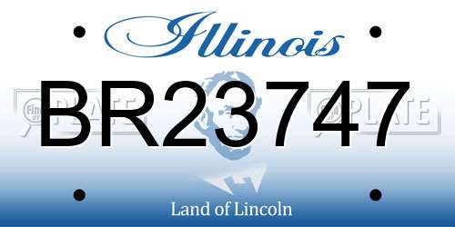 BR23747 Illinois License Plate