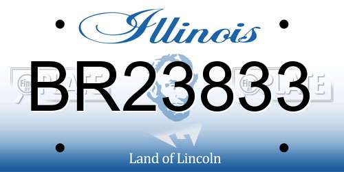 BR23833 Illinois License Plate