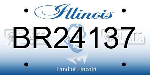 BR24137 Illinois License Plate