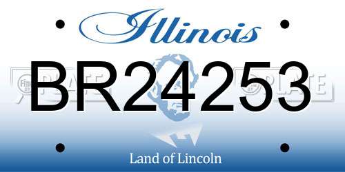 BR24253 Illinois License Plate