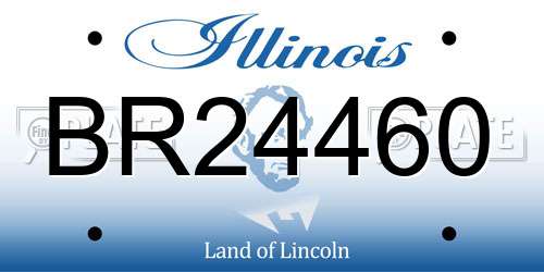 BR24460 Illinois License Plate