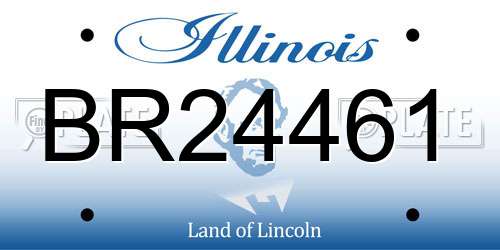 BR24461 Illinois License Plate
