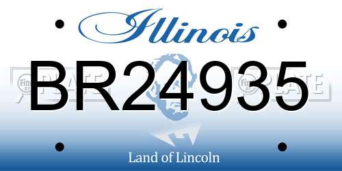 BR24935 Illinois License Plate
