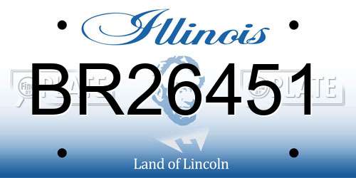 BR26451 Illinois License Plate