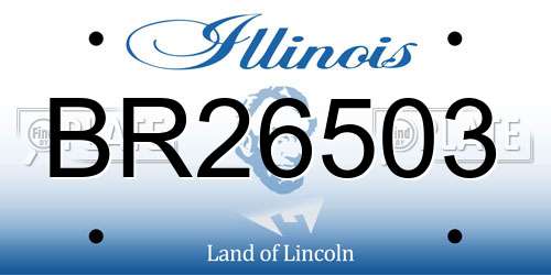 BR26503 Illinois License Plate