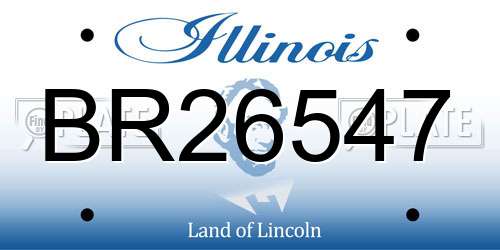 BR26547 Illinois License Plate