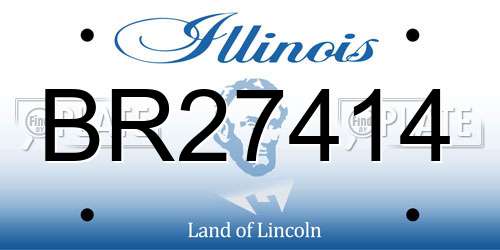 BR27414 Illinois License Plate