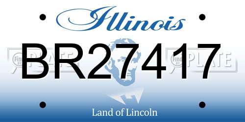 BR27417 Illinois License Plate