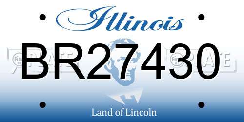 BR27430 Illinois License Plate