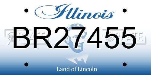BR27455 Illinois License Plate
