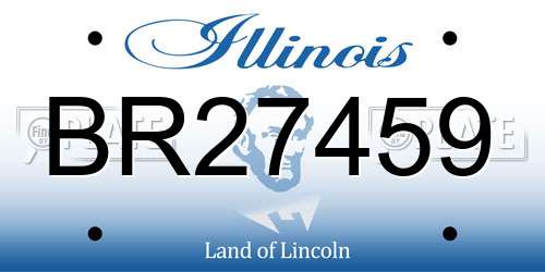 BR27459 Illinois License Plate