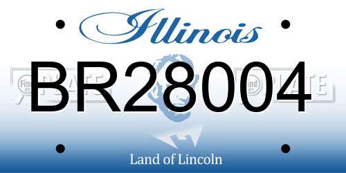 BR28004 Illinois License Plate