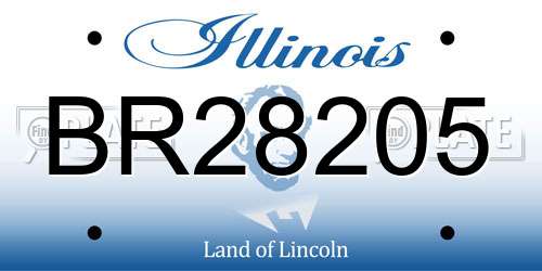 BR28205 Illinois License Plate