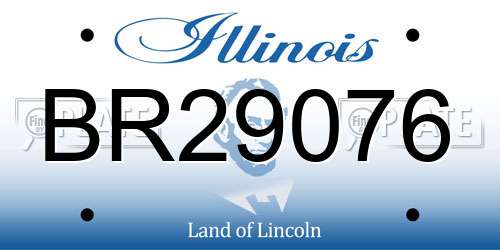 BR29076 Illinois License Plate