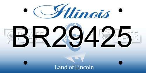 BR29425 Illinois License Plate