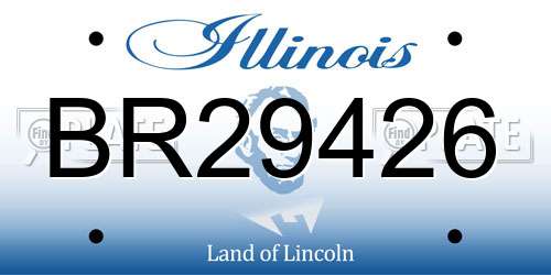 BR29426 Illinois License Plate