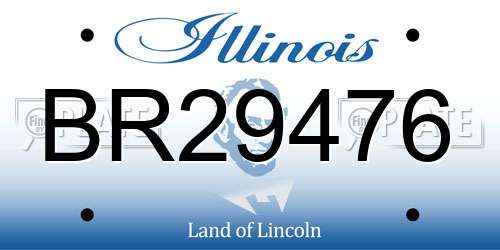 BR29476 Illinois License Plate