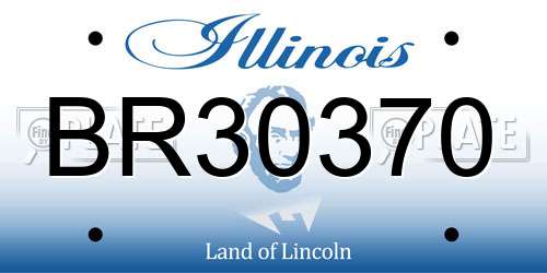 BR30370 Illinois License Plate