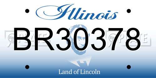 BR30378 Illinois License Plate