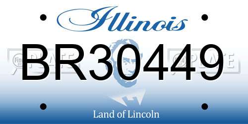 BR30449 Illinois License Plate