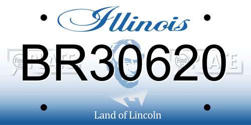 BR30620 Illinois License Plate
