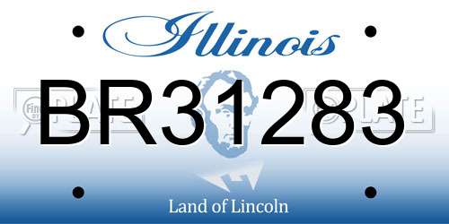 BR31283 Illinois License Plate