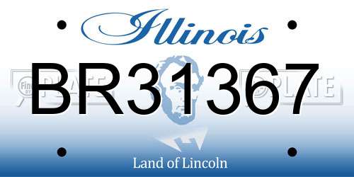 BR31367 Illinois License Plate
