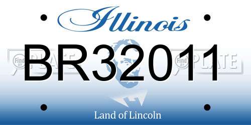 BR32011 Illinois License Plate