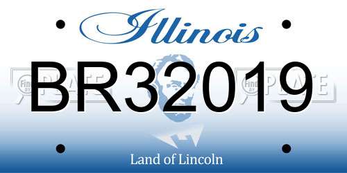 BR32019 Illinois License Plate