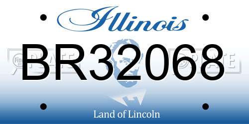 BR32068 Illinois License Plate