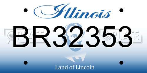 BR32353 Illinois License Plate