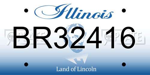 BR32416 Illinois License Plate