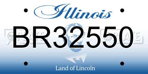 BR32550 Illinois License Plate