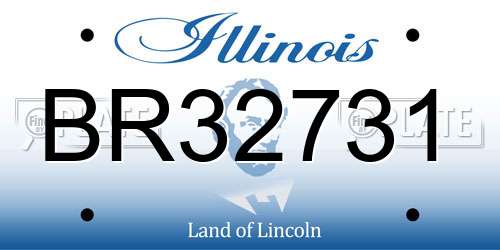 BR32731 Illinois License Plate