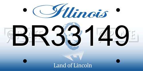 BR33149 Illinois License Plate