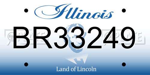 BR33249 Illinois License Plate