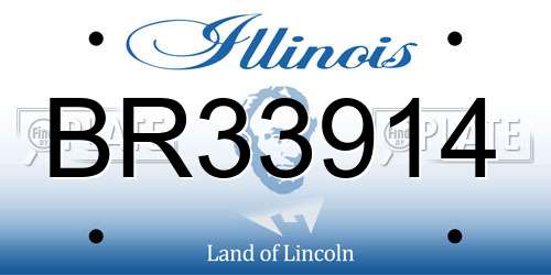 BR33914 Illinois License Plate