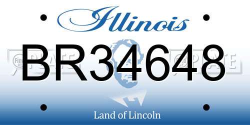 BR34648 Illinois License Plate