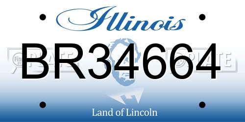 BR34664 Illinois License Plate