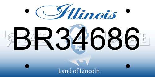 BR34686 Illinois License Plate