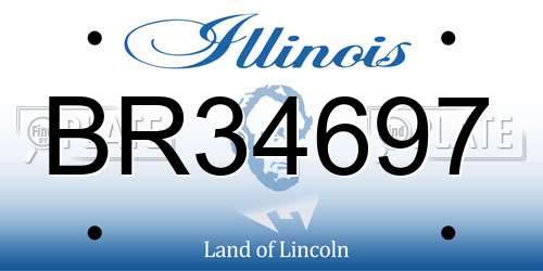 BR34697 Illinois License Plate