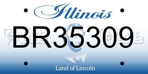 BR35309 Illinois License Plate