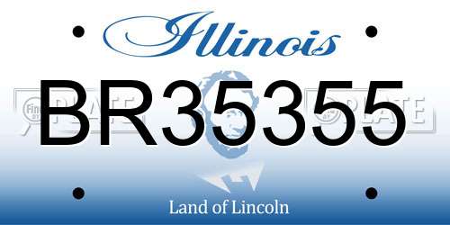 BR35355 Illinois License Plate