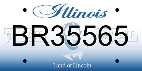 BR35565 Illinois License Plate