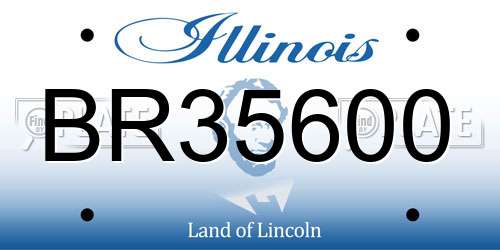 BR35600 Illinois License Plate