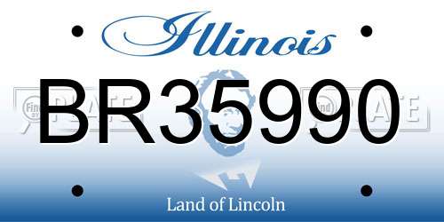 BR35990 Illinois License Plate