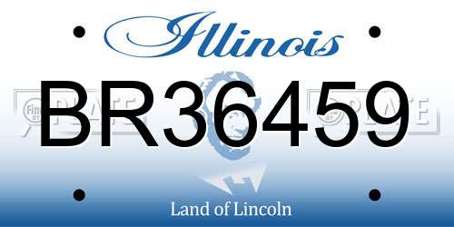 BR36459 Illinois License Plate